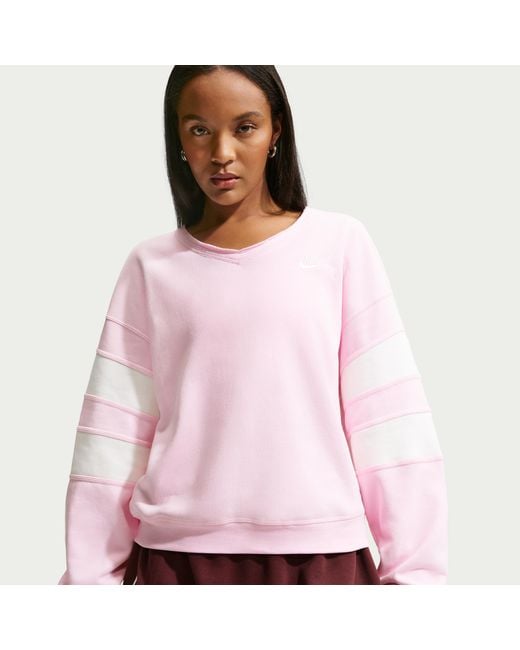 nike pink oversized sweatshirt