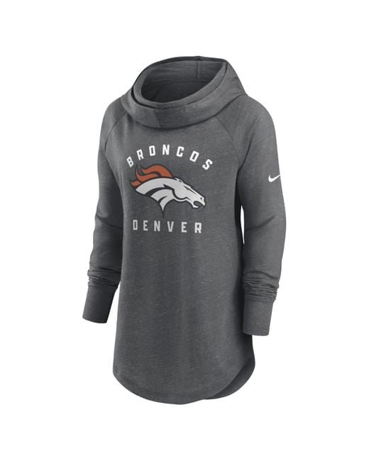 Nike Women's Gym Vintage (NFL Denver Broncos) Pullover Hoodie Blue