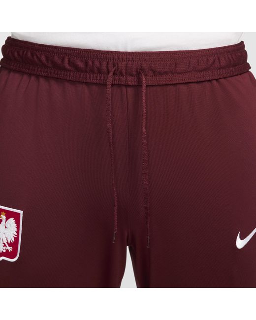Nike Red Poland Strike Dri-fit Football Pants Polyester for men