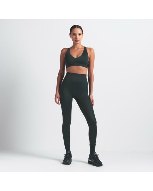 Nike Green Skims Shine V-Neck Bra