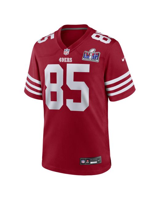 Nike Red George Kittle San Francisco 49ers Super Bowl Lviii Nfl Game Jersey for men