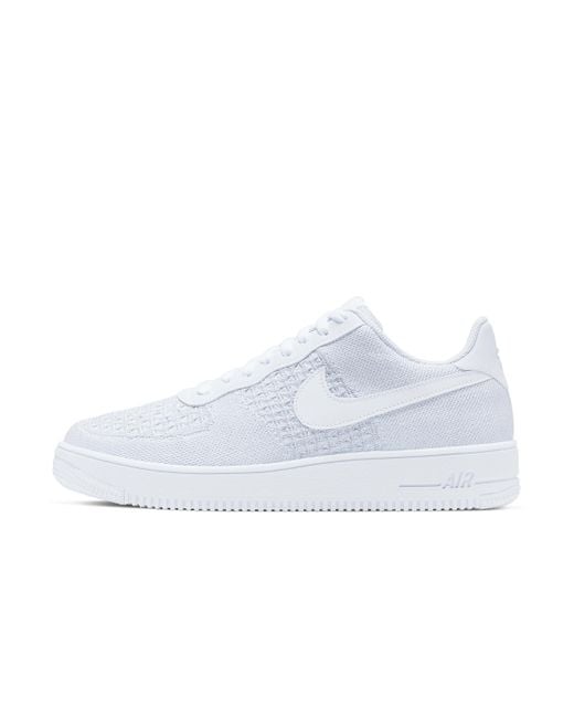 Nike Air Force 1 Flyknit- Sneakers in het White voor heren