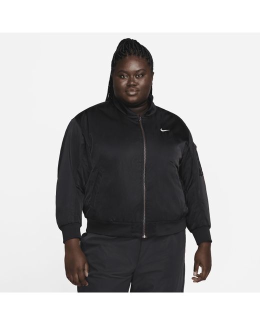 Nike Sportswear Reversible Varsity Bomber Jacket in Black | Lyst