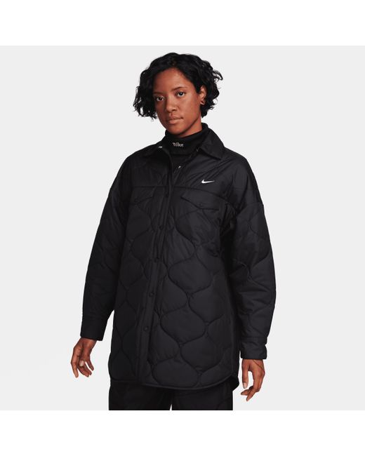 Nike Black Sportswear Essential Quilted Trench