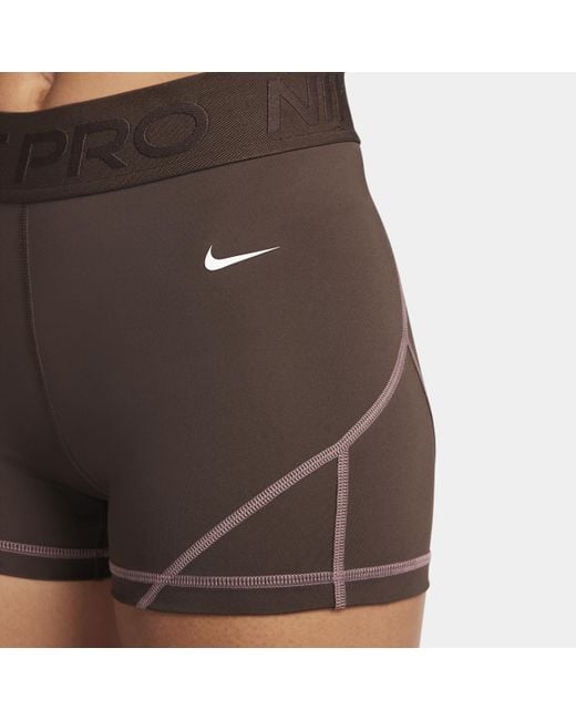 Shorts a vita media 8 cm pro di Nike in Black