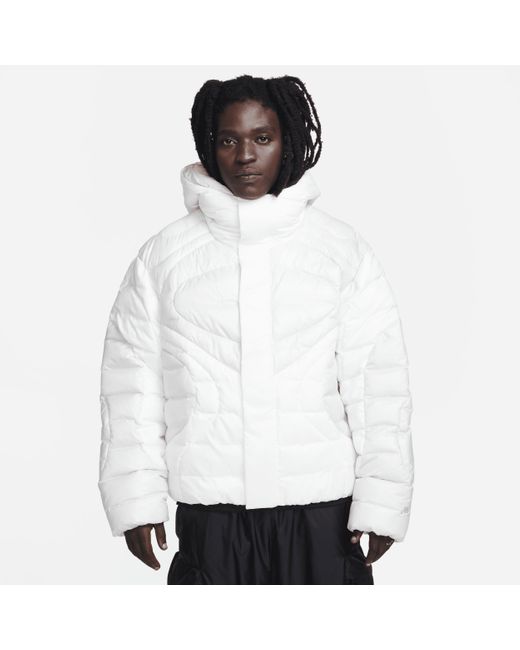 Nike White Sportswear Tech Pack Therma-fit Adv Oversized Water-repellent Hooded Jacket 50% Recycled Polyester for men
