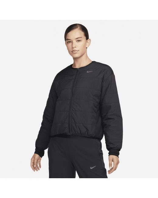 Nike Black Therma-fit Swift Running Jacket 50% Recycled Polyester