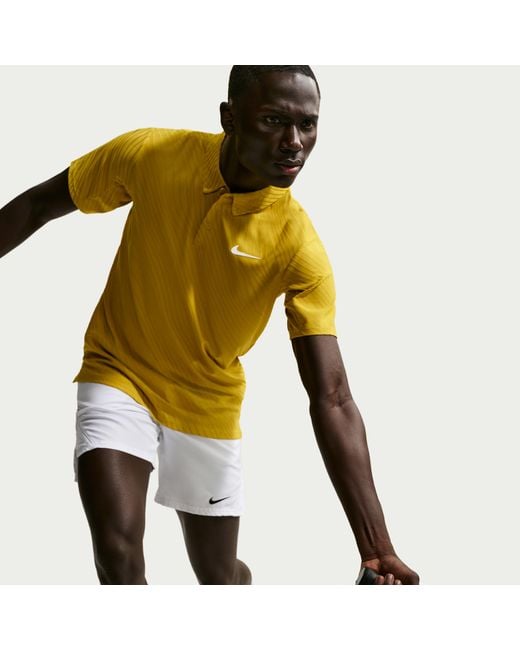 Nike Court Slam Dri-Fit Adv Tennis Polo in Yellow for Men | Lyst