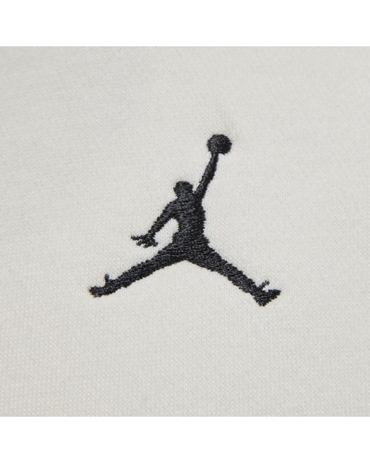 Nike White Jordan Brooklyn Fleece Crew-neck Sweatshirt Polyester