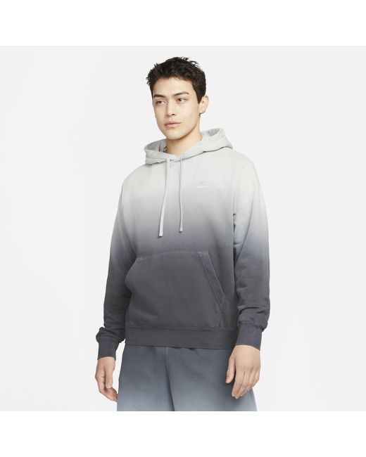 Nike Sportswear Club Fleece+ French Terry Dip-dyed Pullover Hoodie Grey ...