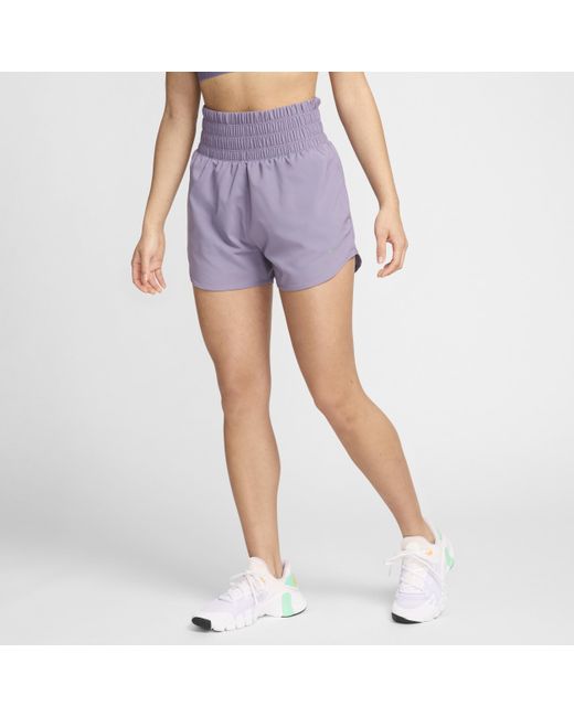 Nike Pink One Dri-fit Ultra High-waisted 8cm (approx.) Brief-lined Shorts 50% Recycled Polyester
