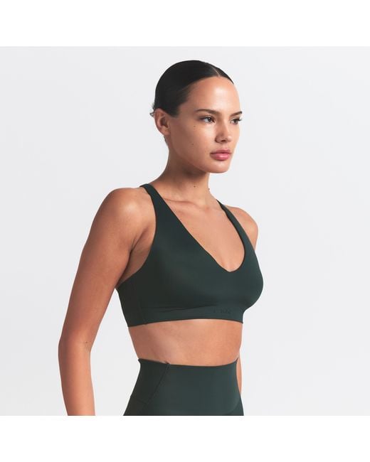 Nike Green Skims Shine V-Neck Bra
