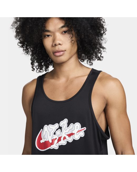 Nike Black Swim Scribble Tank Top for men
