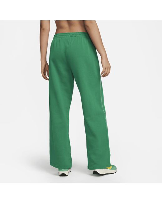 Nike Green Sportswear Straight-leg French Terry Trousers Cotton