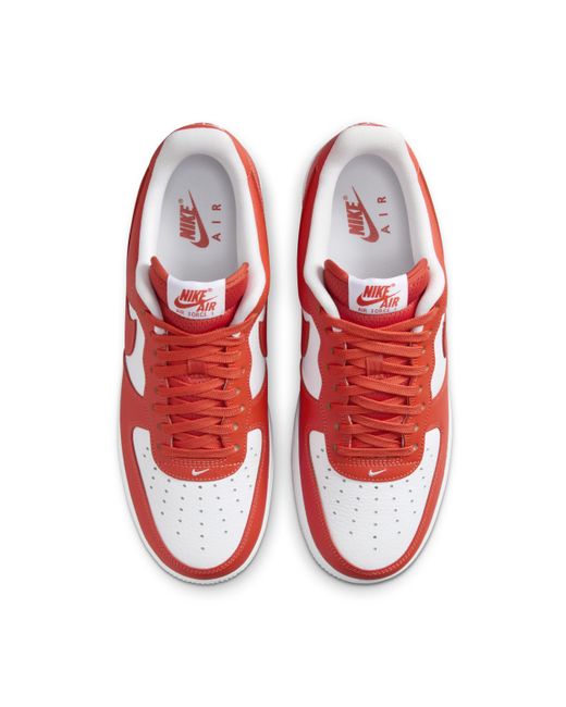 Nike Red Air Force 1 '07 Shoes Leather for men