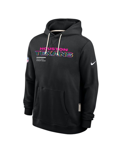 Nike Black Houston Texans Crucial Catch Sideline Dri-Fit Nfl Pullover Hoodie for men