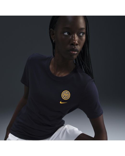 Nike Black Inter Milan Supporter Football T-Shirt