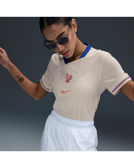 Nike Fff 2025 Stadium Uit (Vrouwenelftal) Dri-Fit Replicavoetbalshirt Voor in het Gray