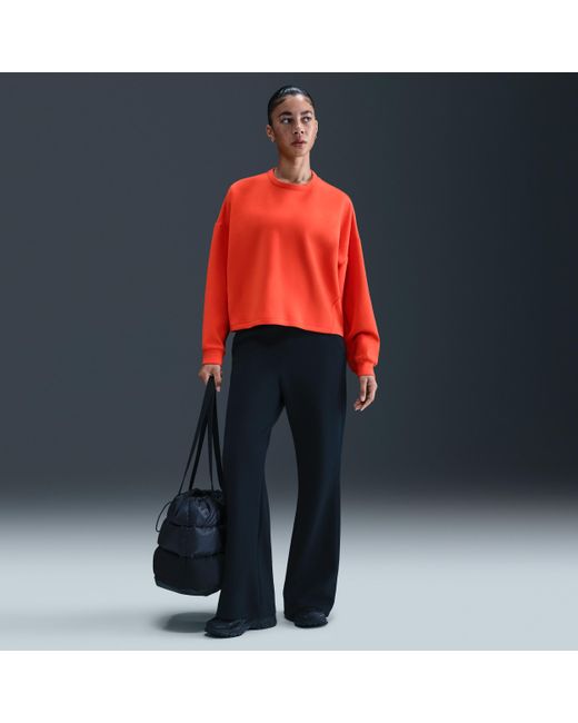 Nike Red 24.7 Impossiblysoft Dri-Fit Oversized Crew-Neck Top