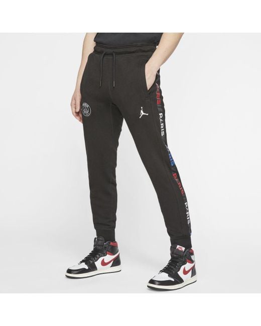 Nike Black Jordan Paris Saint-germain Fleece Pants for men