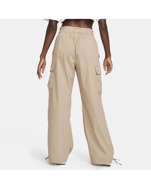 Nike Natural Sportswear High-waisted Loose Woven Cargo Trousers Nylon