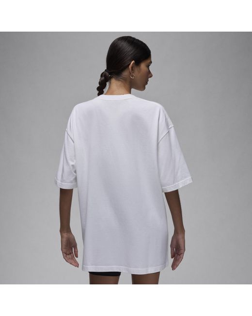 Nike Gray Jordan Oversized Graphic T-shirt Cotton