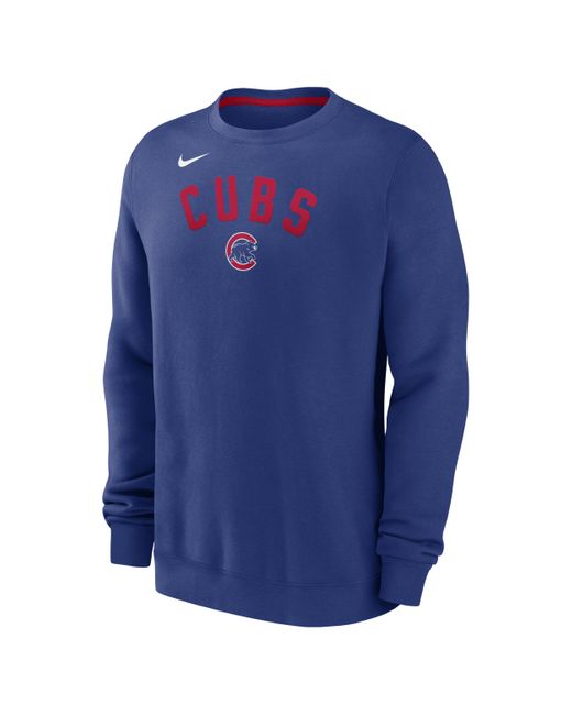 Nike Blue Chicago Cubs Classic Mlb Pullover Crew for men