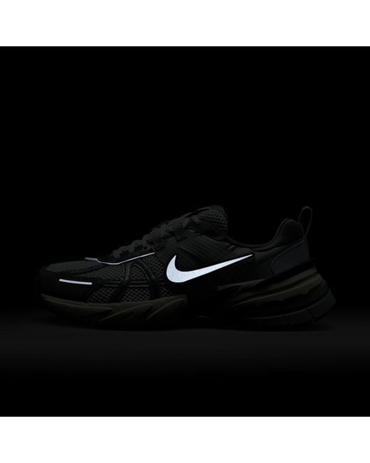 Nike Gray V2K Run Shoes With Reflective Accents