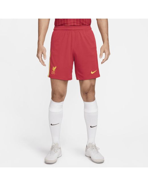 Shorts da calcio replica dri-fit liverpool fc 2024 stadium da uomo di Nike in Red da Uomo