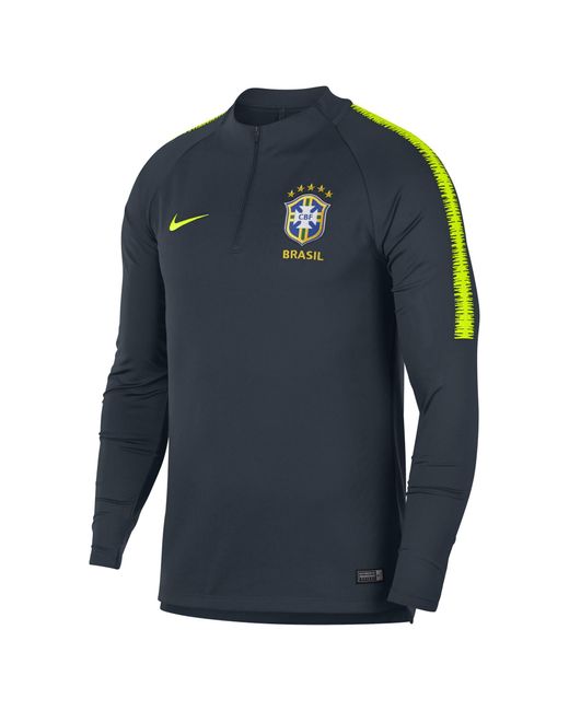 Nike Brazil Cbf Dri-fit Squad Drill Long-sleeve Football Top in Blue for  Men | Lyst Australia