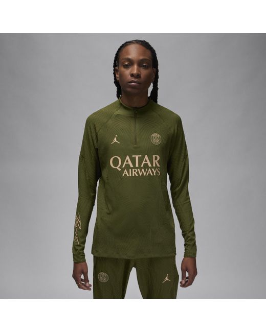 Nike Green Paris Saint-germain Strike Elite Fourth Jordan Dri-fit Adv Football Drill Top 50% Recycled Polyester for men