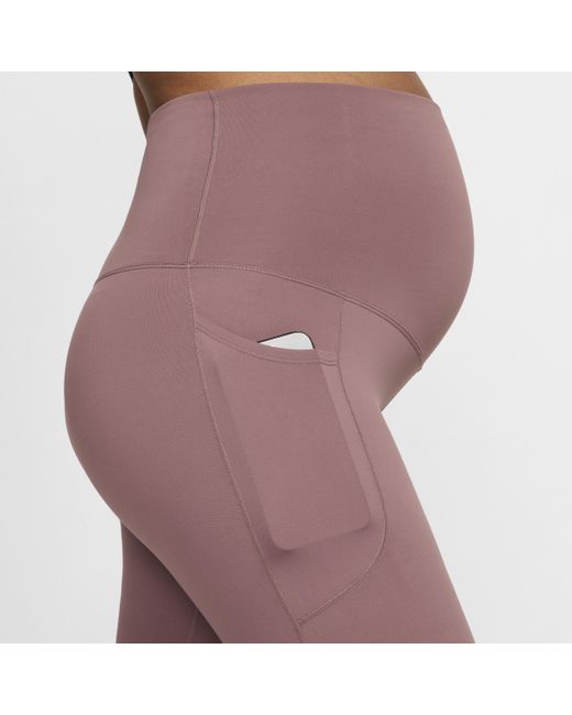 Nike Purple (m) One High-waisted 7/8 leggings With Pockets (maternity)