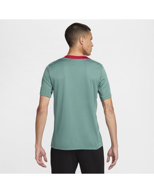 Nike Green Liverpool Fc Strike Dri-fit Soccer Short-sleeve Knit Top for men