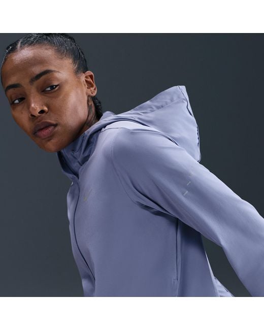 Nike Blue Swift Repel Packable Running Jacket
