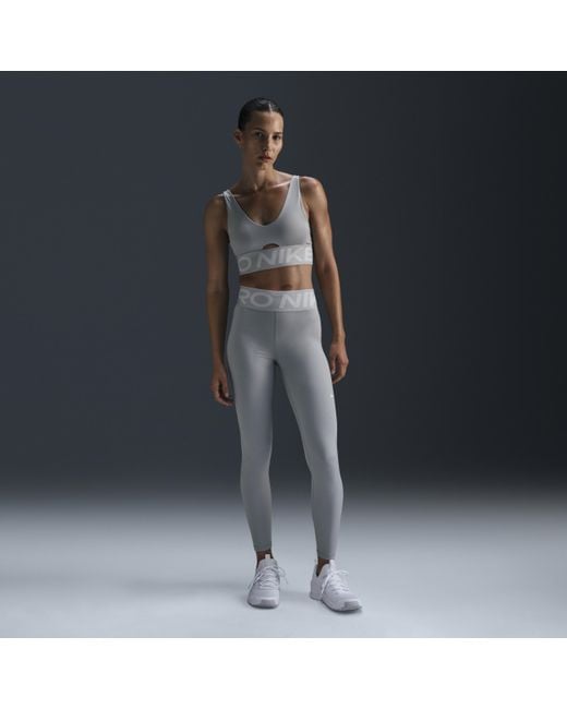 Nike Gray Pro Sculpt High-Waisted Full-Length Leggings