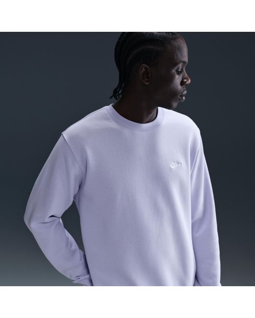 Nike Club Fleeceshirt Met Ronde Hals Voor in het Blue voor heren