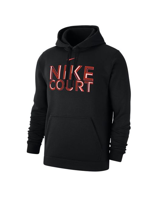 Nike Black Club Tennis Fleece Pullover Hoodie for men