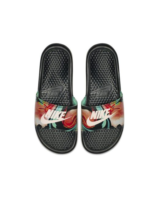 Nike Black Benassi Jdi Floral Slide