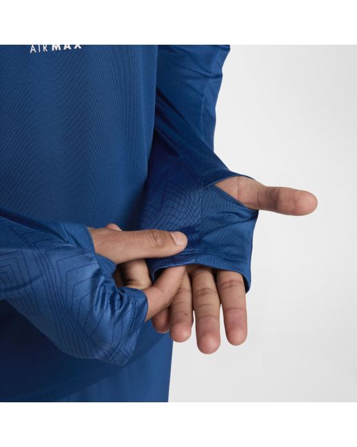 Nike Blue Air Max Dri-fit 1/4-zip Top Polyester for men