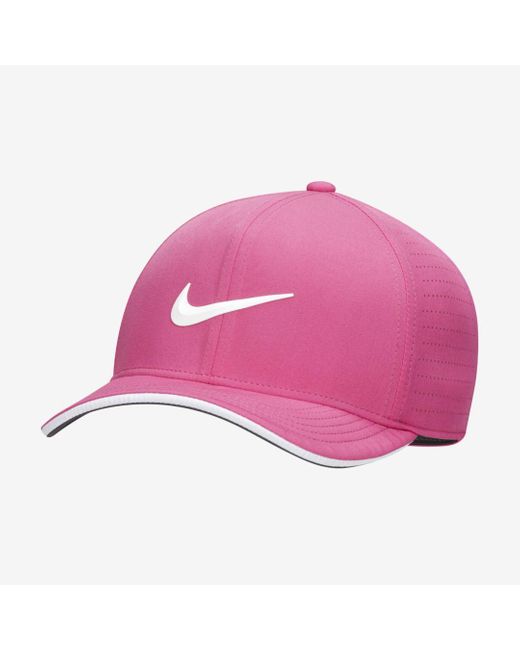 Nike Synthetic Dri-fit Adv Classic99 Perforated Golf Hat in Pink for ...