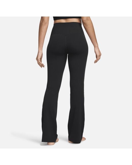 Nike Black Zenvy High-waisted Flared leggings Nylon