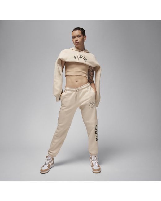 Nike Natural Paris Saint-germain Brooklyn Fleece Jordan Football Graphic Pants Cotton
