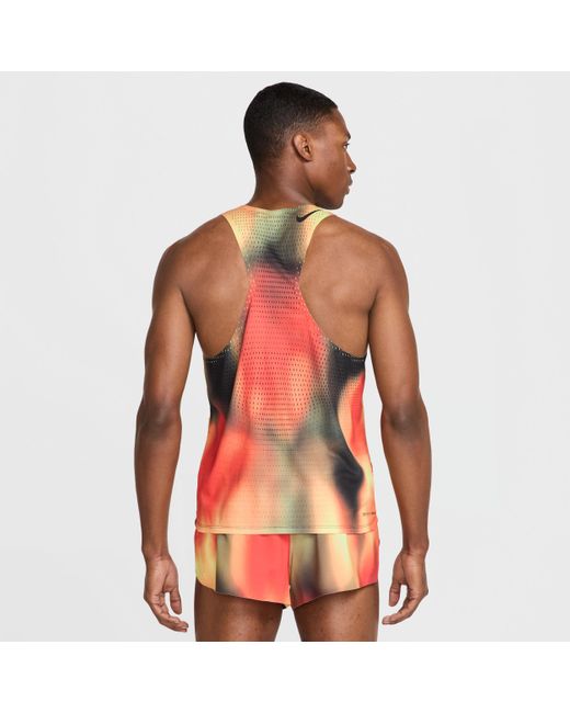 Nike Red Aeroswift Elite Entry Dri-Fit Adv Running Tank Top for men
