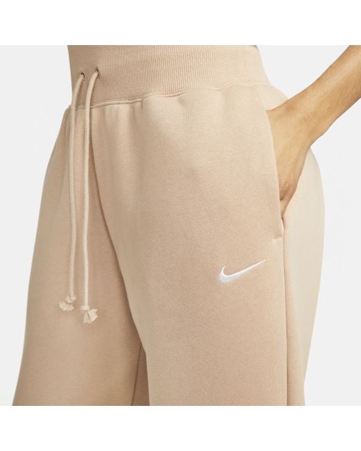 Nike Natural Sportswear Phoenix Fleece High-waisted Oversized Tracksuit Bottoms Polyester