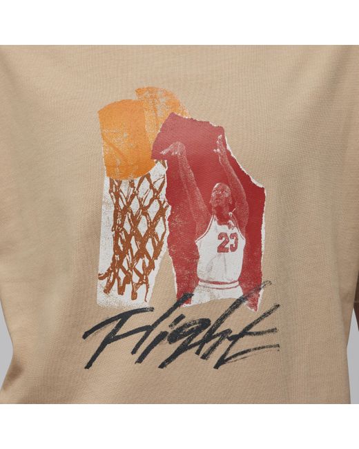 Nike Jordan T-shirt Met Collage in het Brown
