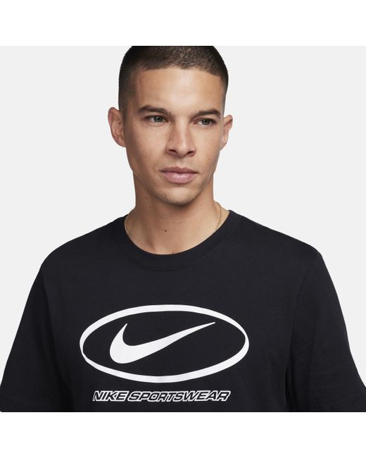 Nike Black Sportswear Graphic T-shirt Cotton for men
