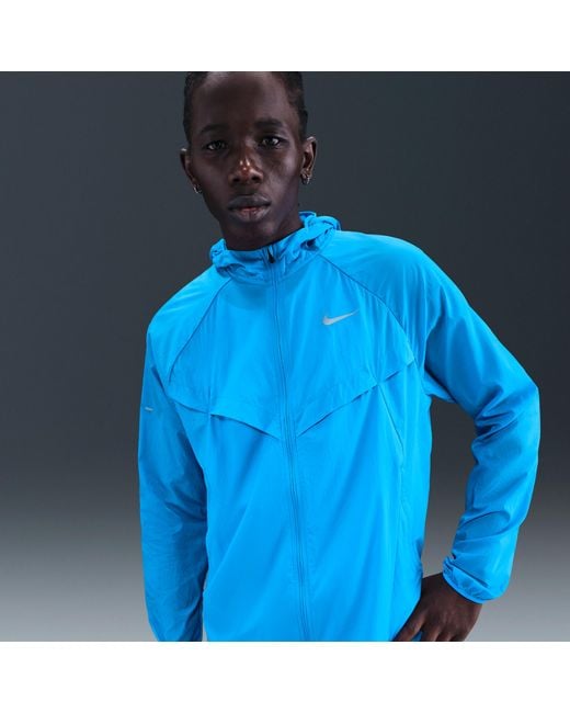 Nike Blue Stride Repel Uv Running Jacket for men