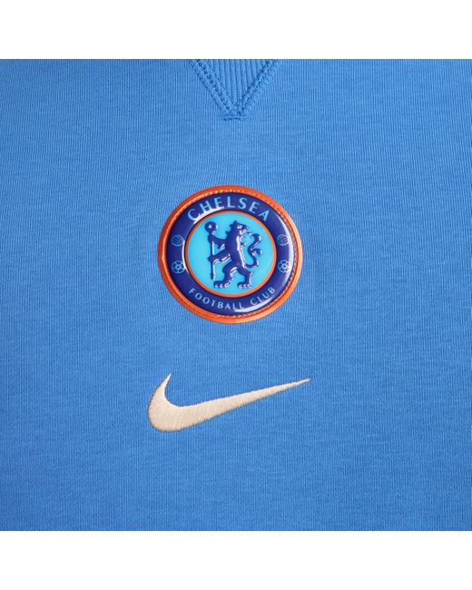 Nike Blue Chelsea F.c. Standard Issue Dri-fit Football Pullover Hoodie Cotton/polyester for men