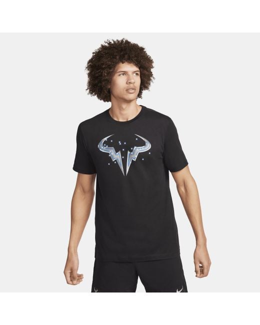 T-shirt dri-fit court rafa di Nike in Black da Uomo