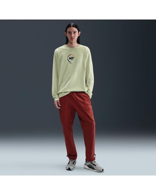 Nike Green Sportswear N7 Long-Sleeve Max90 T-Shirt for men